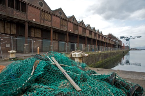 View of the Raw Sugar Warehouse conversion, James Watt Dock, Greenock.