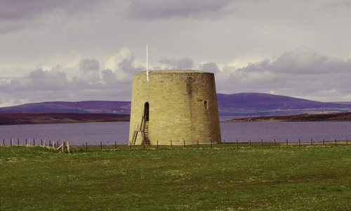 General view of the exterior of Hackness Martello Tower and Battery