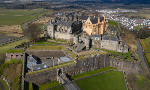 Aerial view of Stirling Castle.