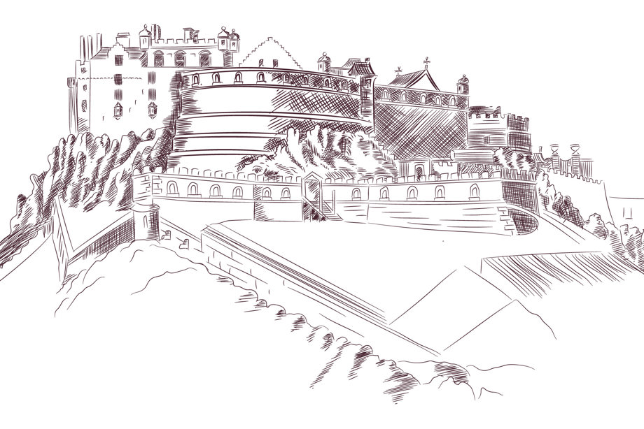 Illustration of Edinburgh Castle