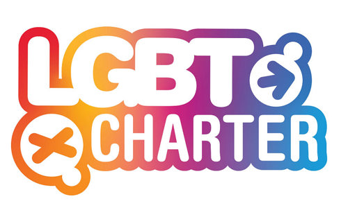 LGBT Charter and HES logos 