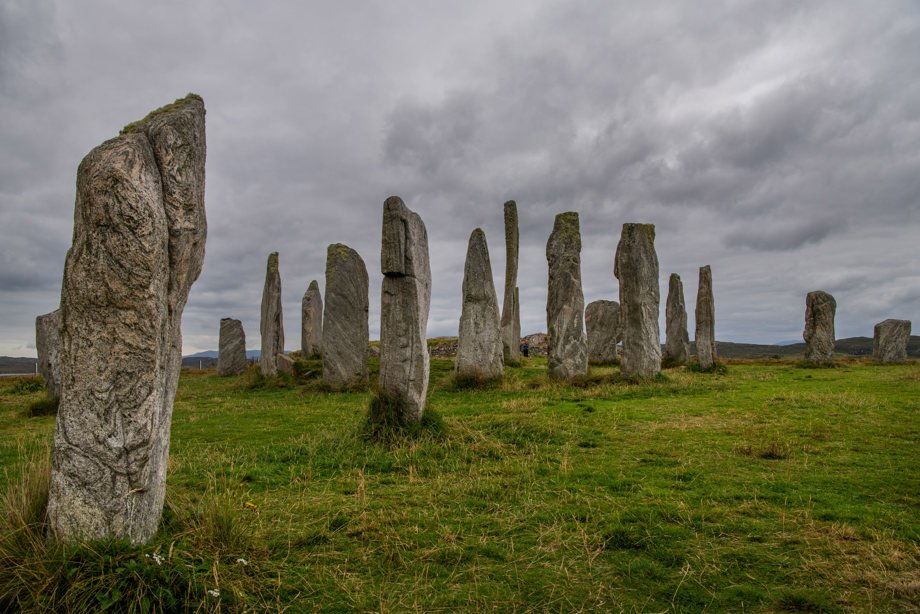 A cross shaped setting of standing stones