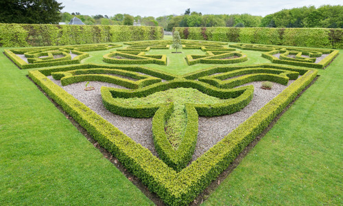The lower parterre at Pitmedden Garden.