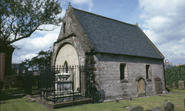 The remainder of Largs Old Kirk, a traditional building.
