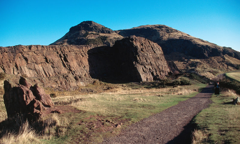 A view of Arthur’s Seat and Salisbury Crag at Holyrood Park.