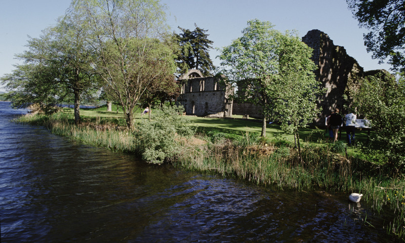 A general view of Inchmahome Priory, from the Lake of Mentieth.
