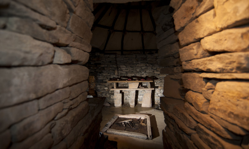 A look inside a prehistoric house at Skara Brae.