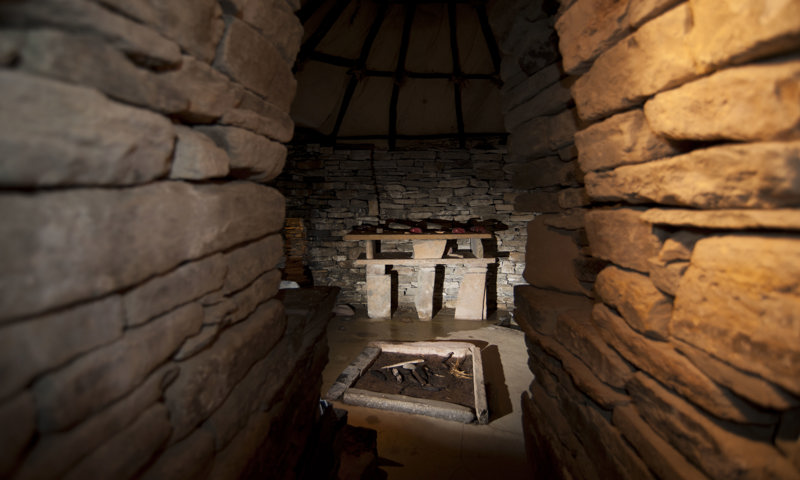 A look inside a prehistoric house at Skara Brae.