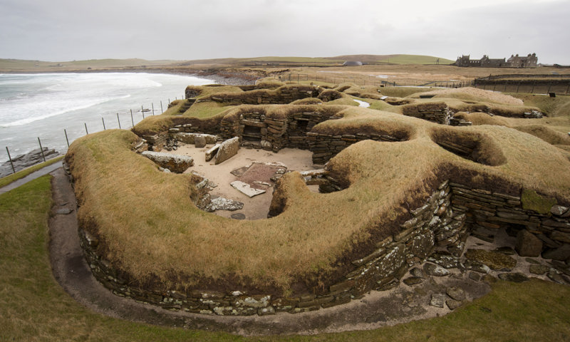 A general view of Skara Brae prehistoric village.