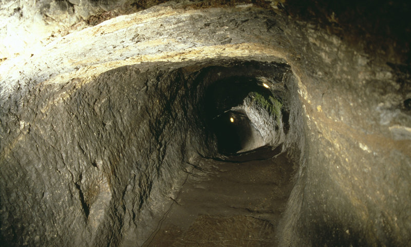 A look inside the tunnel beneath the grounds at St Andrews Castle.