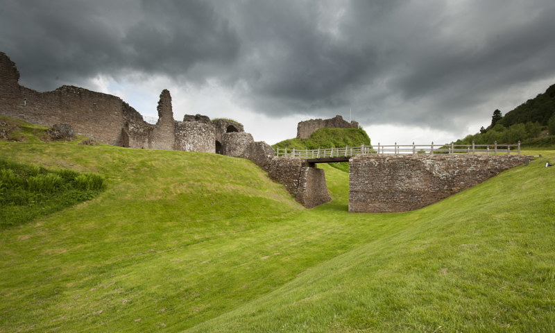 The ditch below the gangway at Urquhart Castle.
