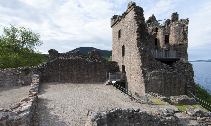 A view of the Grant Tower at Urquhart Castle.