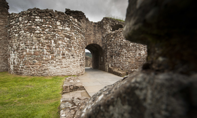 A view of the mighty gatehouse at Urquhart Castle.
