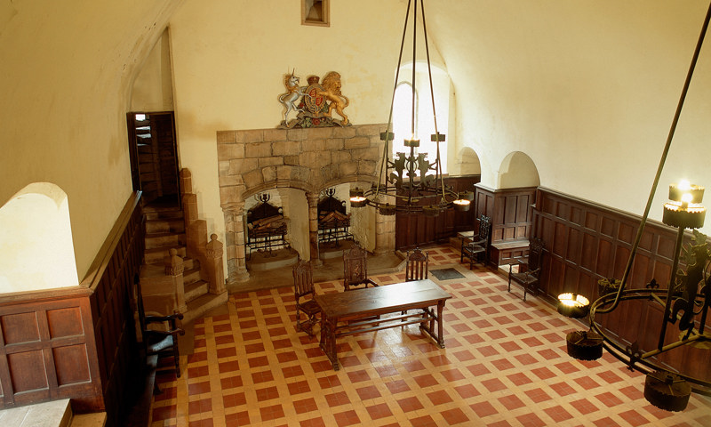 Inside the Lord’s Hall at Doune Castle.