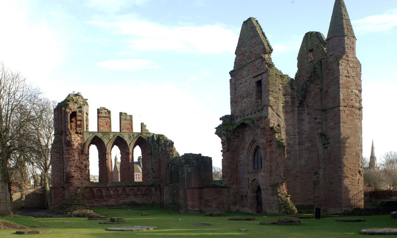 A view of the remains of Arbroath Abbey.