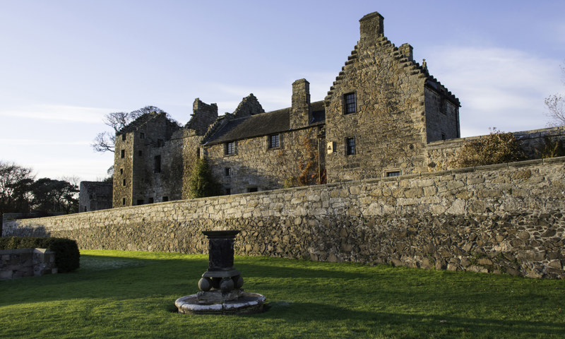 A general view of Aberdour Castle, taken from the terraced garden.