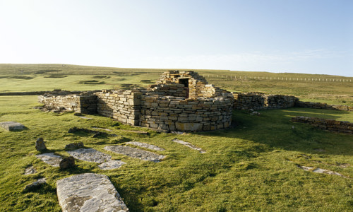 Remains of a Norse building at the Brough of Birsay.