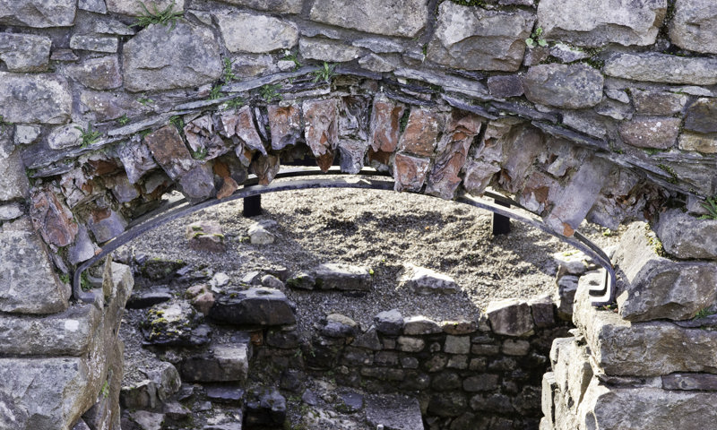 Remains of buildings at Bonawe Iron Furnace.