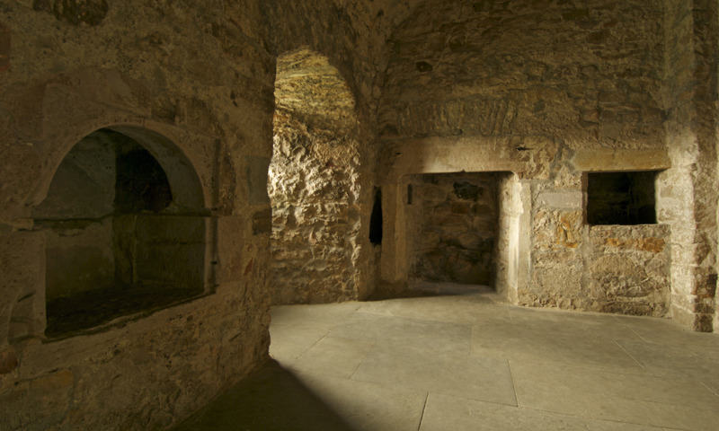A view of the interior of Craigmillar Castle.