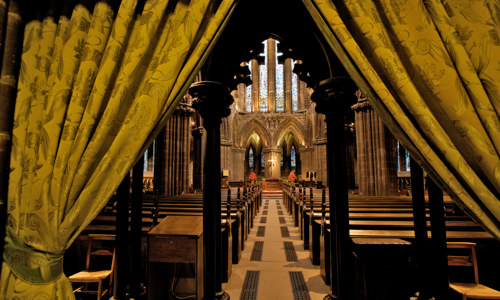 An interior view of Glasgow Cathedral.