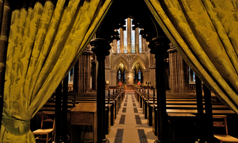 An interior view of Glasgow Cathedral.