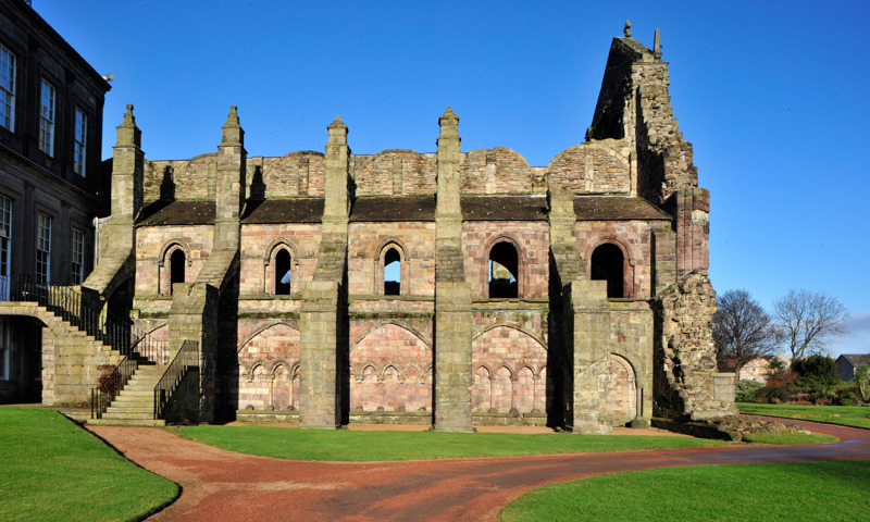 A general view of the south side of Holyrood Abbey.