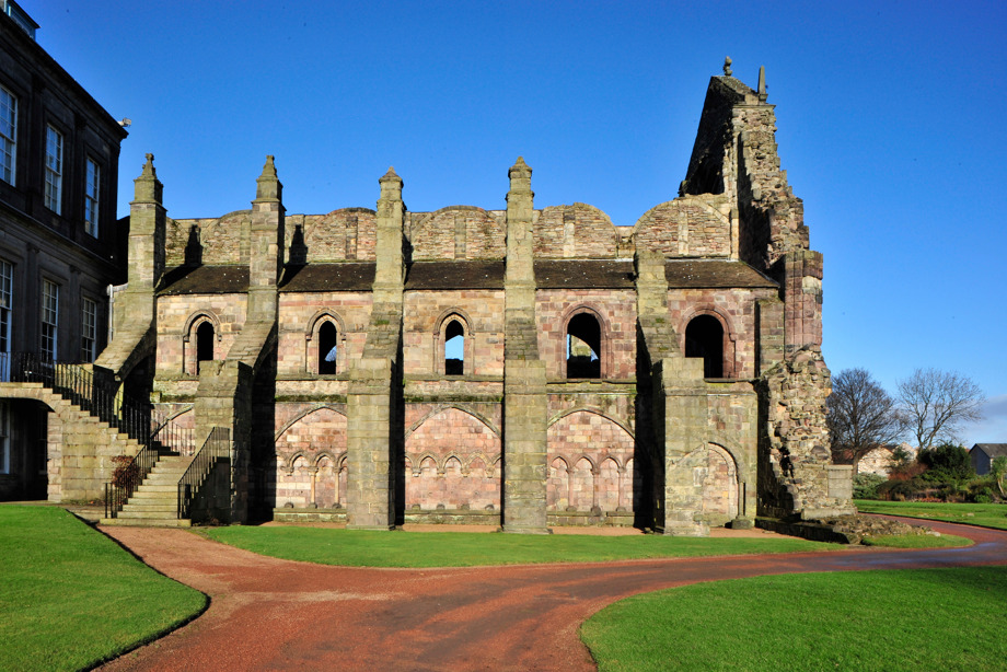 A general view of the south side of Holyrood Abbey.