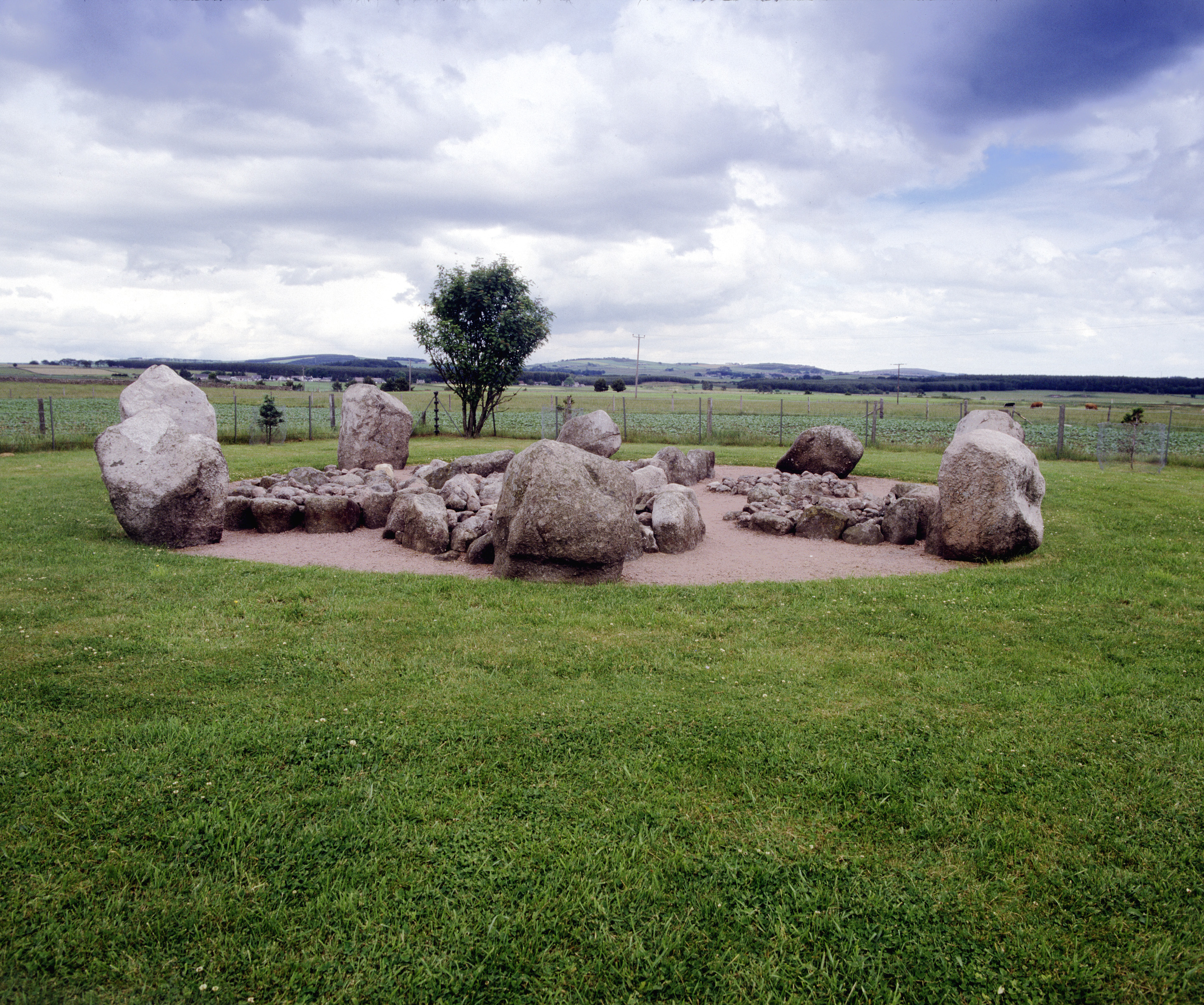 A small stone circle on a field