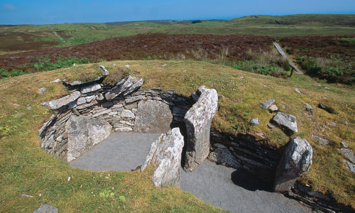 The remains of a chambered burial cairn of Neolithic date