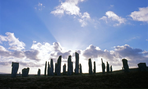 A general view of the Calanais standing stones.