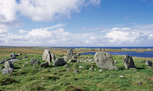 A few scattered stones that used to form a cairn