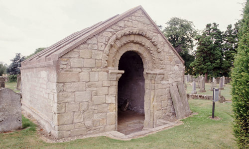 A small chapel built from pale stone