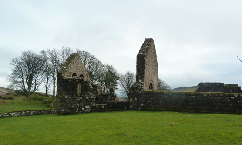 The roofless ruin of St Blane