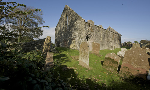 A general view of Whithorn Priory and the graveyard.