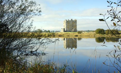 A general view of Threave Castle from the River Dee.
