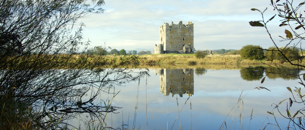A general view of Threave Castle from the River Dee.