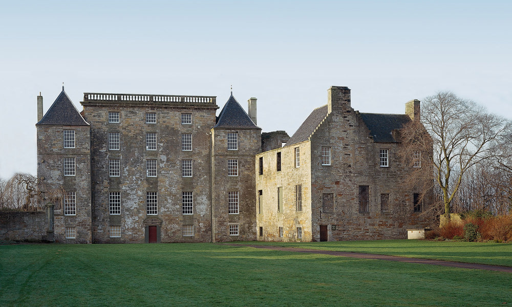 A view of Kinneil House on a sunny day