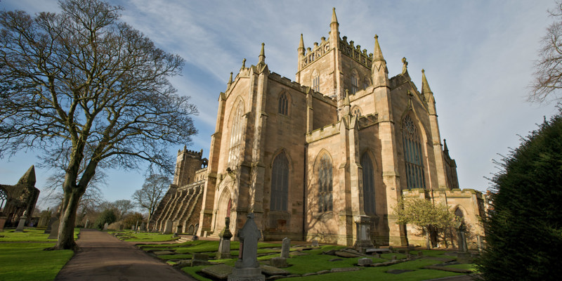 A general view of Dunfermline Abbey and Palace.
