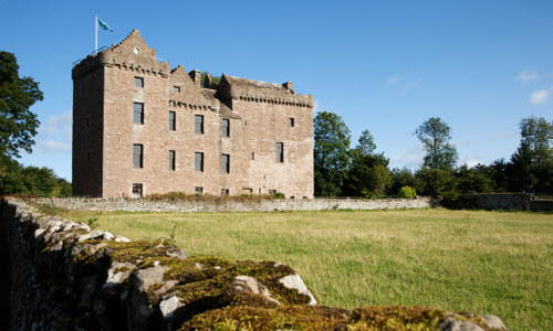 A general view of Huntingtower Castle.