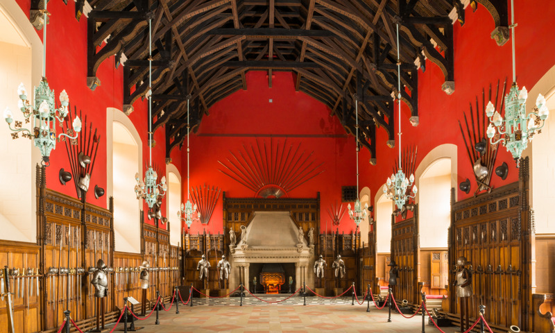 The interior of the great hall at Edinburgh Castle.