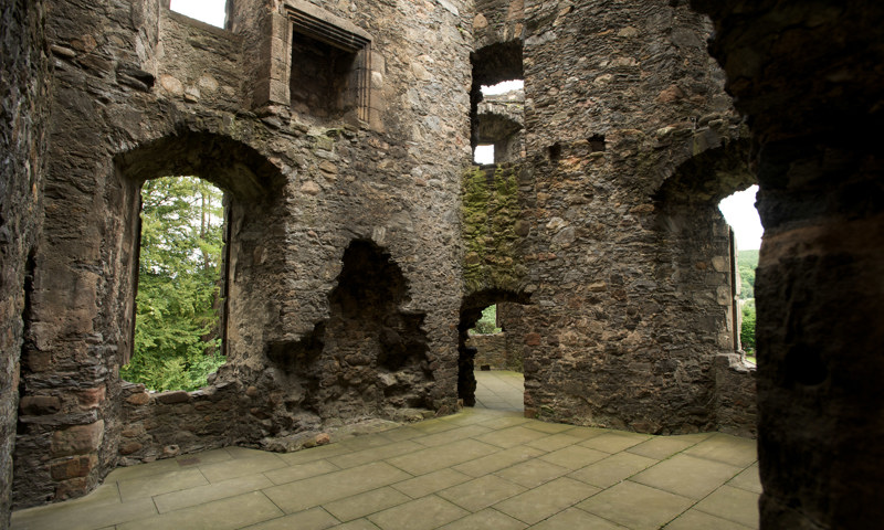 Inside the Atholl Lodging at Balvenie Castle