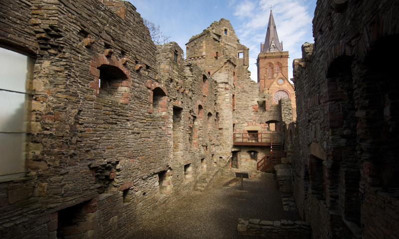 An interior view of the Bishop’s Palace in Kirkwall.