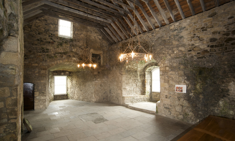 The great hall at Blackness Castle.