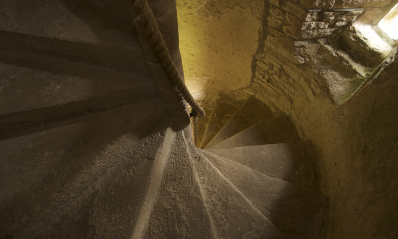 A spiral stair at Crossraguel Abbey.