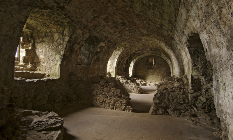 The kitchens at Dirleton Castle.