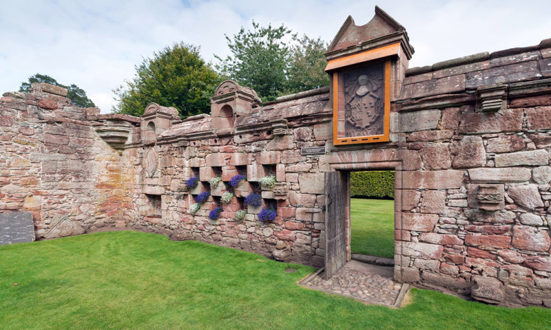 The doorway to Edzell Castle’s garden, seen from within the garden.