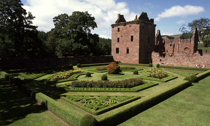 A general view of Edzell Castle and Garden.