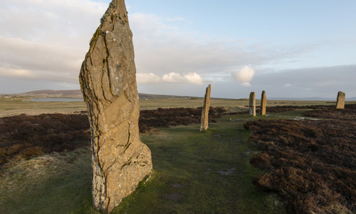 A general view of standing stones at the Ring of Brodgar.