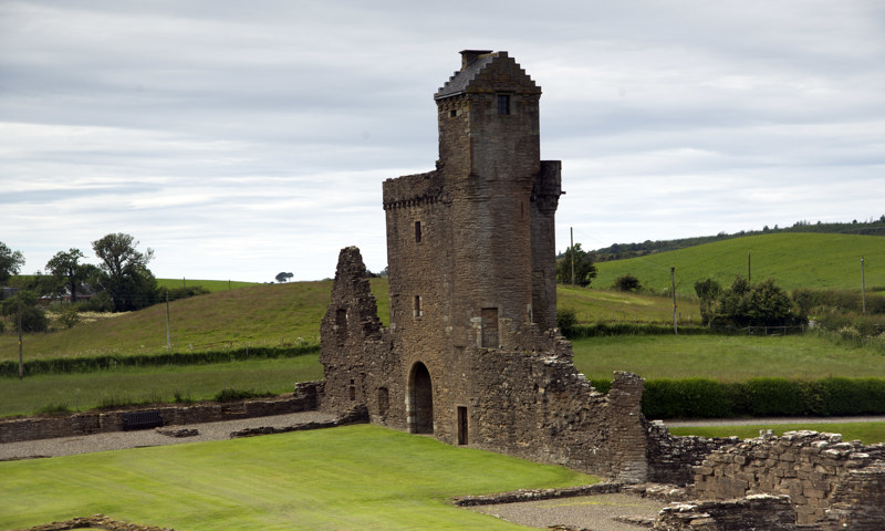 The imposing gatehouse at Crossraguel Abbey.