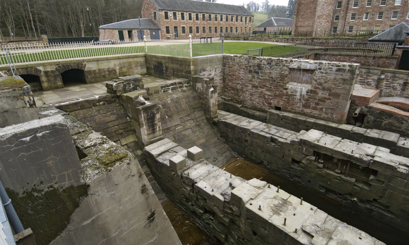 The wheel pits at Stanley Mills.